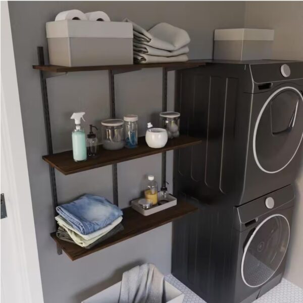 12 in. W x 72 in. D, Chestnut, Laminated Decorative Wall Shelf